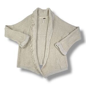 Free People I’ll Be Around Oversized Open Front Fringe Cardigan Size Extra Small